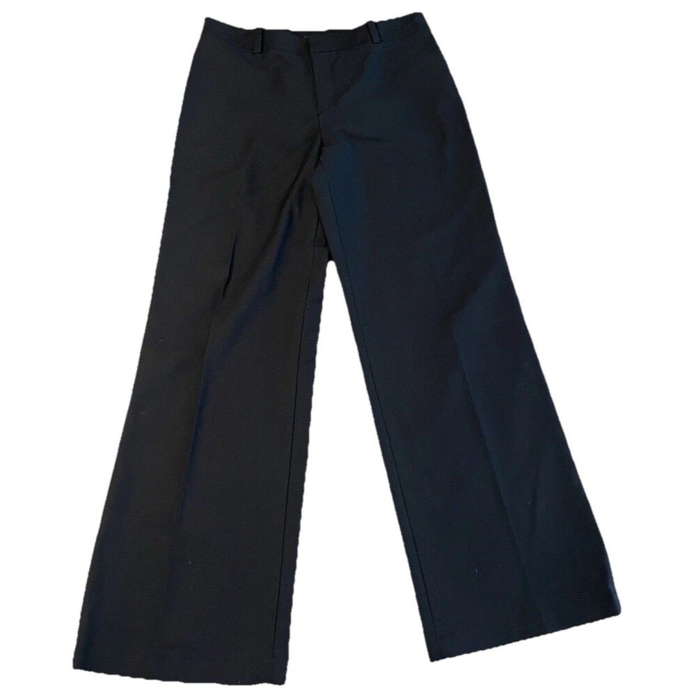 Club Monaco Black Career Dress Pants Womens 10 Stretch Wide Leg Trouser Workwear